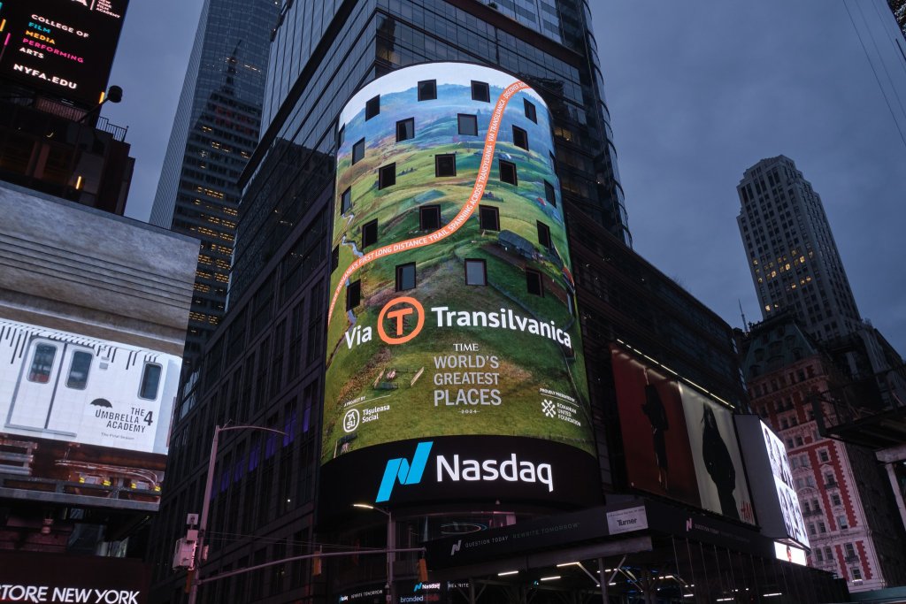 Via Transilvanica, aflat în topul celor mai frumoase locuri din lume, a fost promovat în Times Square din New York