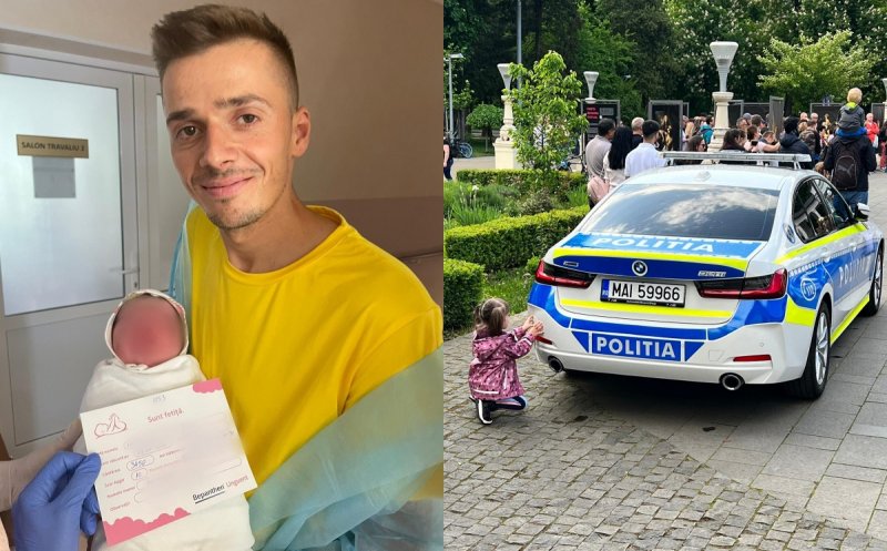 Un polițist clujean a escortat la spital o femeie în travaliu, blocată în trafic. Aceasta a născut o fetiță sănătoasă