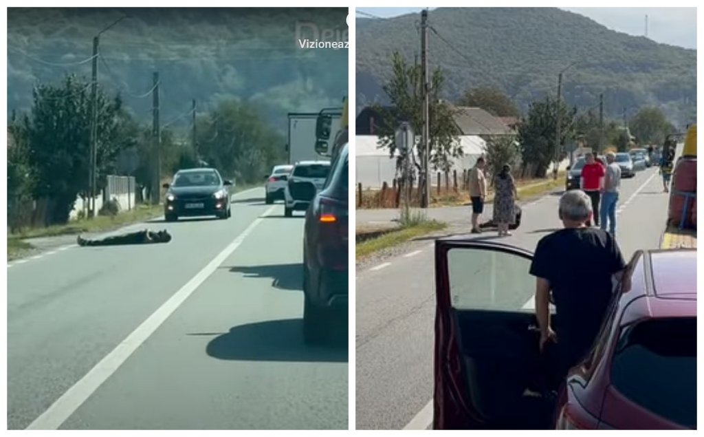 Un clujean a blocat traficul în încercarea de a prinde o mașină de ocazie. Metoda stranie care a stârnit haos pe drum