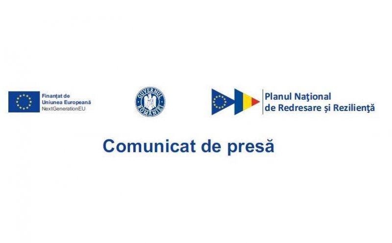 Comunicat de presă - "PNRR: Fonduri pentru România modernă și reformată!" - Renovare energetică Școala Gimnazială Constantin Brâncuși, Str. Horticultorilor nr. 1