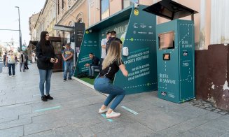 Biletul de Sănătate readuce mișcarea în stațiile de autobuz din Cluj-Napoca. Faci genuflexiuni sau mergi pe bicicletă pentru bilete GRATIS de bus