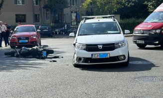 Coliziune între o motocicletă și un taxi, în Grigorescu. SMURD-ul a intervenit