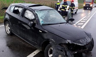 ACCIDENT în judeţul Cluj: Victimă preluată de ambulanţă