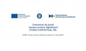 Comunicat de presă lansare proiect digitalizare STUDIO CONTEXTUAL SRL „PNRR: Fonduri pentru România modernă și reformată!”