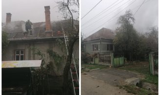 O casă a luat foc într-o comună din Cluj. Pompierii au intervenit de urgență