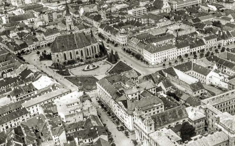 Cluj-Napoca, anul 1960. Vedere aeriană cu centrul orașului