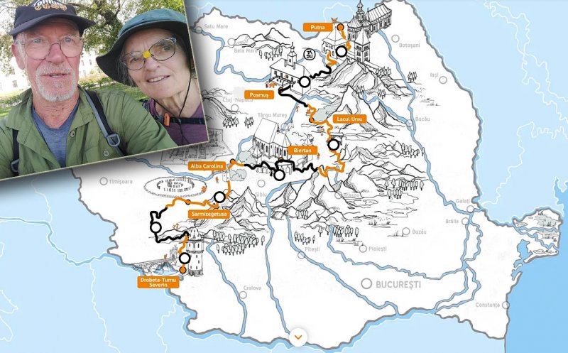 Cei mai vârstnici călători care au parcurs Via Transilvanica. 1.400 de kilometri, la 71 şi 77 de ani