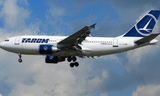 Un avion Tarom care ar fi trebuit să aterizeze la Timişoara a fost direcţionat la Cluj-Napoca, din cauza vântului