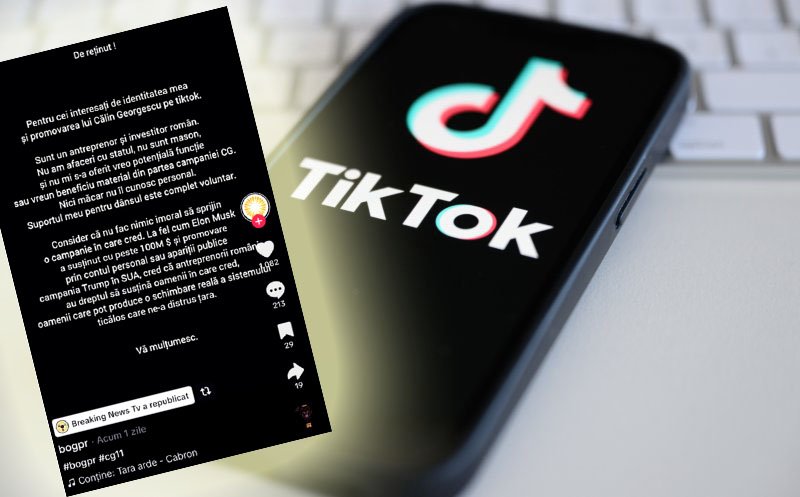 „Regele TikTok-ului”, care finanţează maneliştii, despre promovarea lui Călin Georgescu / Se compară cu Elon Musk