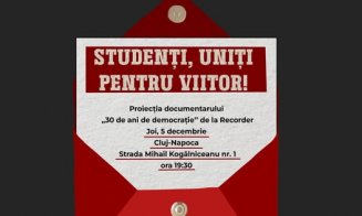 Manifestație pro-democrație a liderilor studenților din centrele universitare ale României, joi seara, la Cluj-Napoca