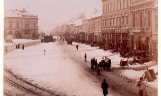 Peisaj hibernal în Piața Unirii, sfârșitul sec. XIX