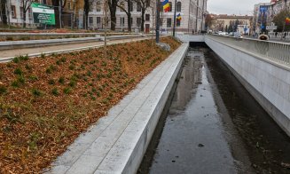 S-a redeschis parcul din centrul Clujului, cu canalul Morii decopertat! Zidul roman va putea fi vizitat permanent