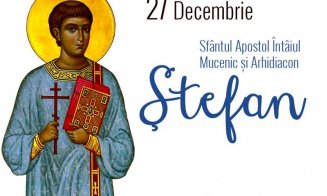 27 decembrie: Sfântul Ștefan. Câți români își sărbătoresc onomastica în a treia zi de Crăciun