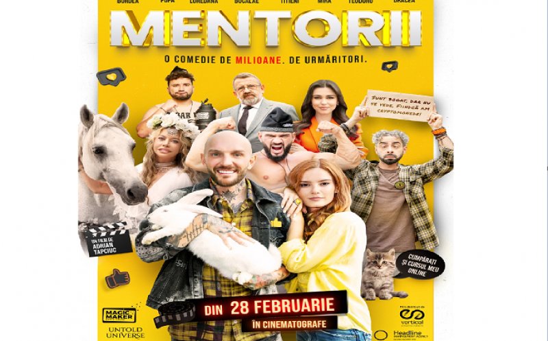S-a lansat trailerul comediei MENTORII, primul lungmetraj produs de UNTOLD Universe, care ajunge în cinematografe pe 28 februarie 2025