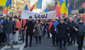 Clujenii de la mitingul AUR din Capitală / Fără scandări anti-Ciolacu