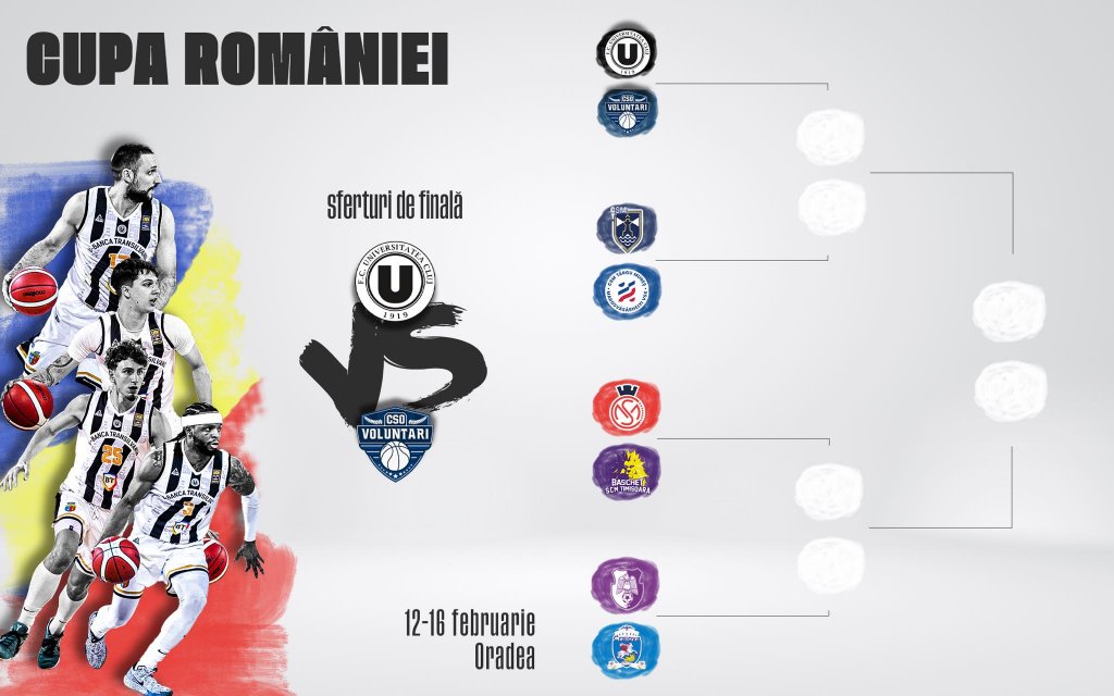 A fost tras la sorți Turneul Final al Cupei României. Pe cine va întâlni U-BT Cluj-Napoca