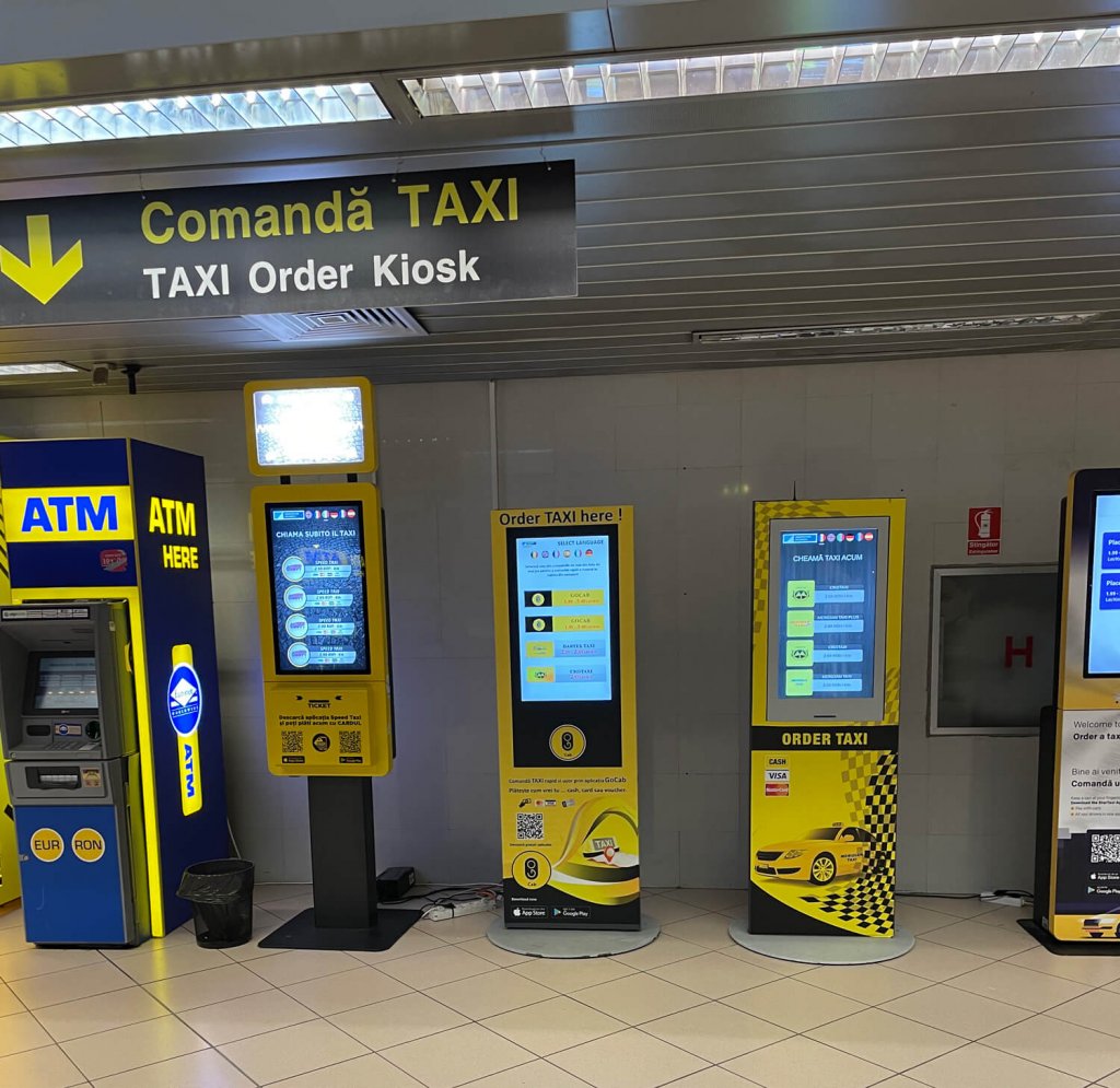 Automate pentru taxi la aeroportul Cluj. Așteptare GRATIS pentru preluare în Park and Ride