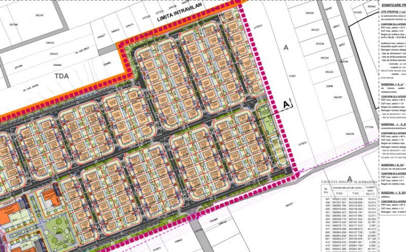 A fost avizat cartierul de VILE, pe 10 hectare, în nordul Clujului