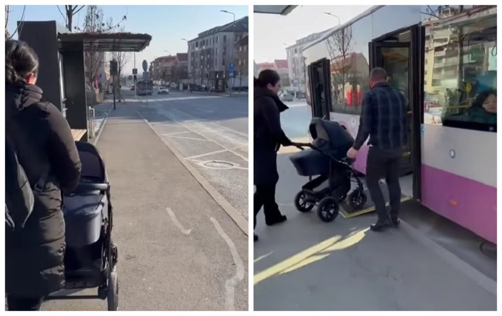 "Așa da!". Șofer CTP, apreciat pentru ajutorul oferit unei mămici