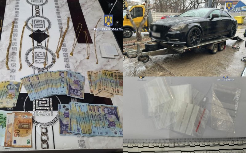 Afaceri ilegale cu droguri în Cluj: Poliția a confiscat cinci mașini de lux și a reținut șapte suspecți, printre care o minoră