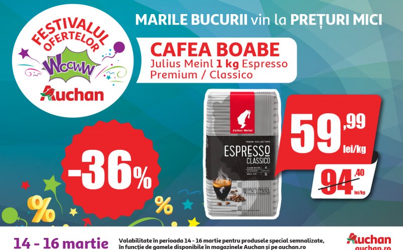 Festivalul Ofertelor Wooww de la Auchan continuă cu  prețuri incredibile! 