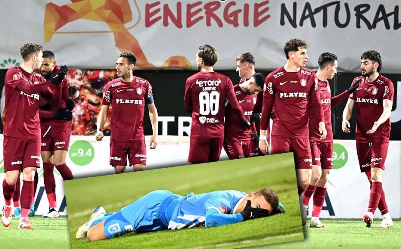 Lovitură primită de CFR Cluj după ce Alisson Safira şi-a înfipt crampoanele în glezna unui titular din Gruia
