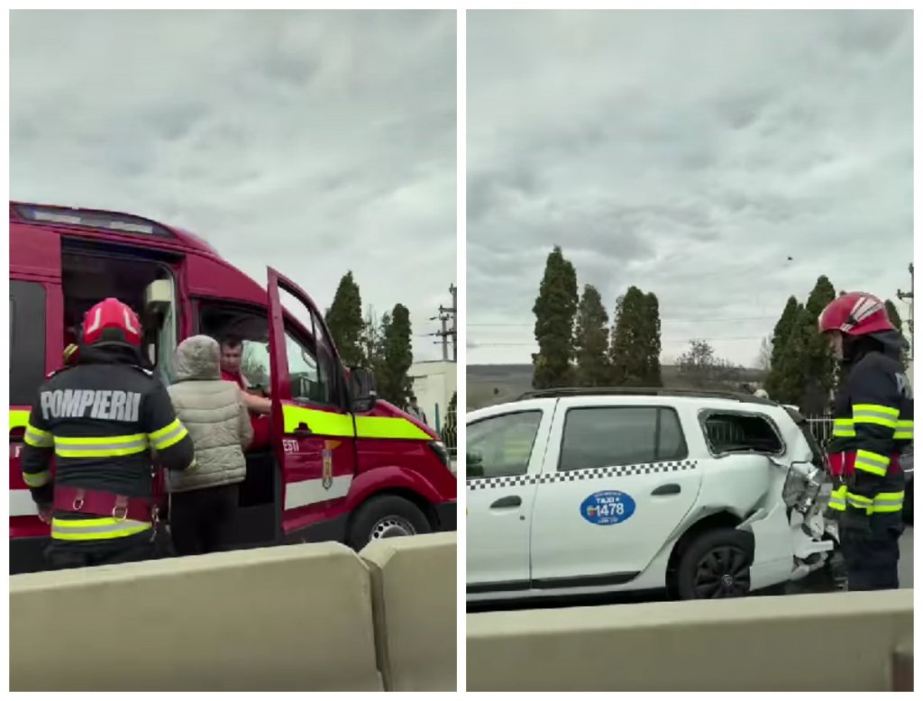 Accident între trei mașini, pe o stradă din Florești. Trafic aglomerat