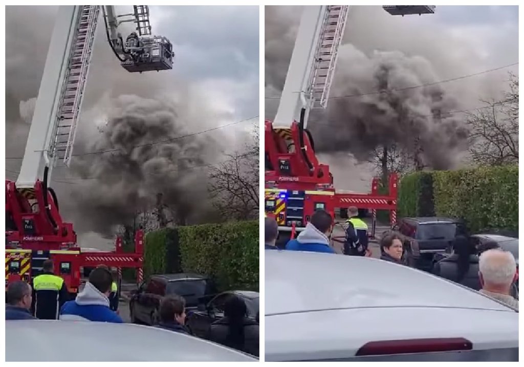 Două victime transportate la spital cu arsuri pe față și mâini, în urma incendiului izbucnit lângă Aeroportul Cluj
