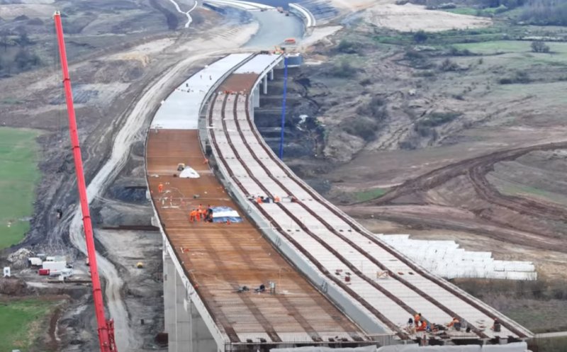 Noi imagini de pe șantierele A3 dintre Nădășelu și Poarta Sălajului. Cum avansează UMB pe "autostrada viaduct"