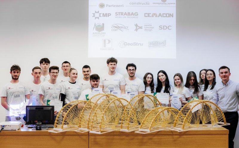 Trei echipe vor reprezenta Universitatea Tehnică din Cluj-Napoca la concursurile internaționale de poduri din spaghete din Ungaria și Slovenia