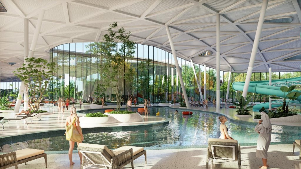 Băile Someșeni se reinventează: aquapark cu tobogane, SPA și hotel cu sală de evenimente