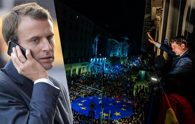 Mesajul în limba română transmis de Emannuel Macron președintelui ales al României
