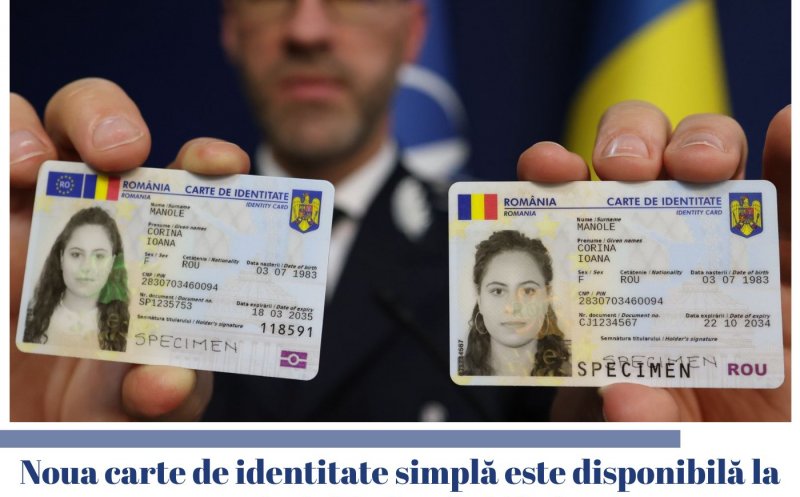 Noul buletin simplu este disponibil în județul Cluj. Atenție, NU se poate călători cu el în UE!