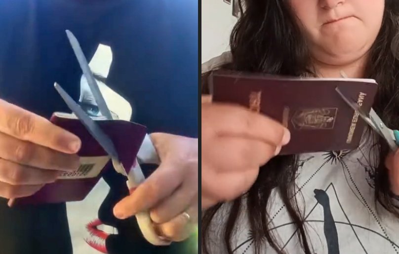 După ce Simion a pierdut alegerile, unii români din Diaspora s-au filmat pe TikTok în timp ce își taie pașapoartele
