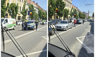 Accident în centrul Clujului: Pieton beat criță, lovit de mașină în timp ce traversa neregulamentar