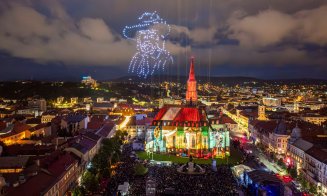 Cel mai mare spectacol de drone din istoria Clujului a avut loc sâmbătă seară