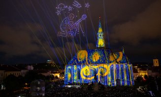 Cel mai mare spectacol de drone din istoria Clujului a avut loc sâmbătă seară