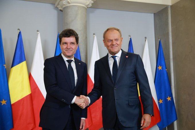 Prima vizită externă pentru președintele Nicușor Dan. S-a întâlnit cu premierul Poloniei
