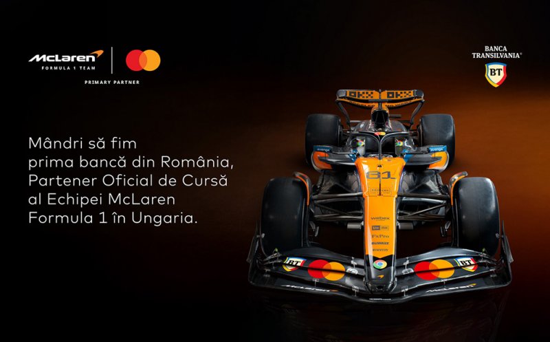 OFICIAL: BT, prima bancă din România partener de cursă al echipei de Formula 1 McLaren