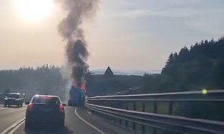 INCENDIU pe centura Vâlcele-Apahida