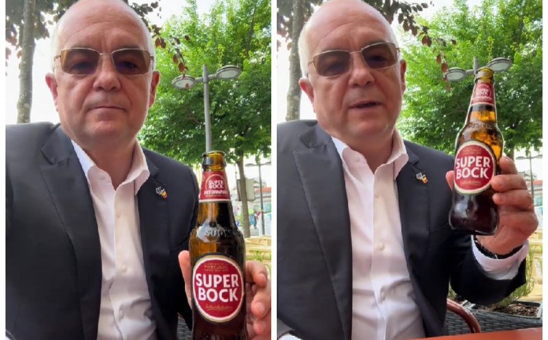 Primarul Emil Boc, la terasă cu o „Super Bock” în mână: „Sănătate la toată lumea!”