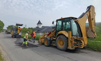 Reparații pe un drum județean din zona metropolitană a Clujului. Ce lucrări se fac