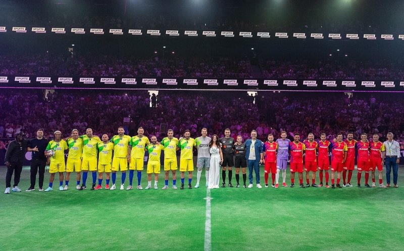 Fotbal spectacol la Sports Festival 2025. Legendele lumii și ale României au încântat publicul clujean