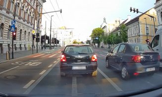 Cluj-Napoca: Daltonist sau tupeist? Pe roşu la semafor, în centul oraşului