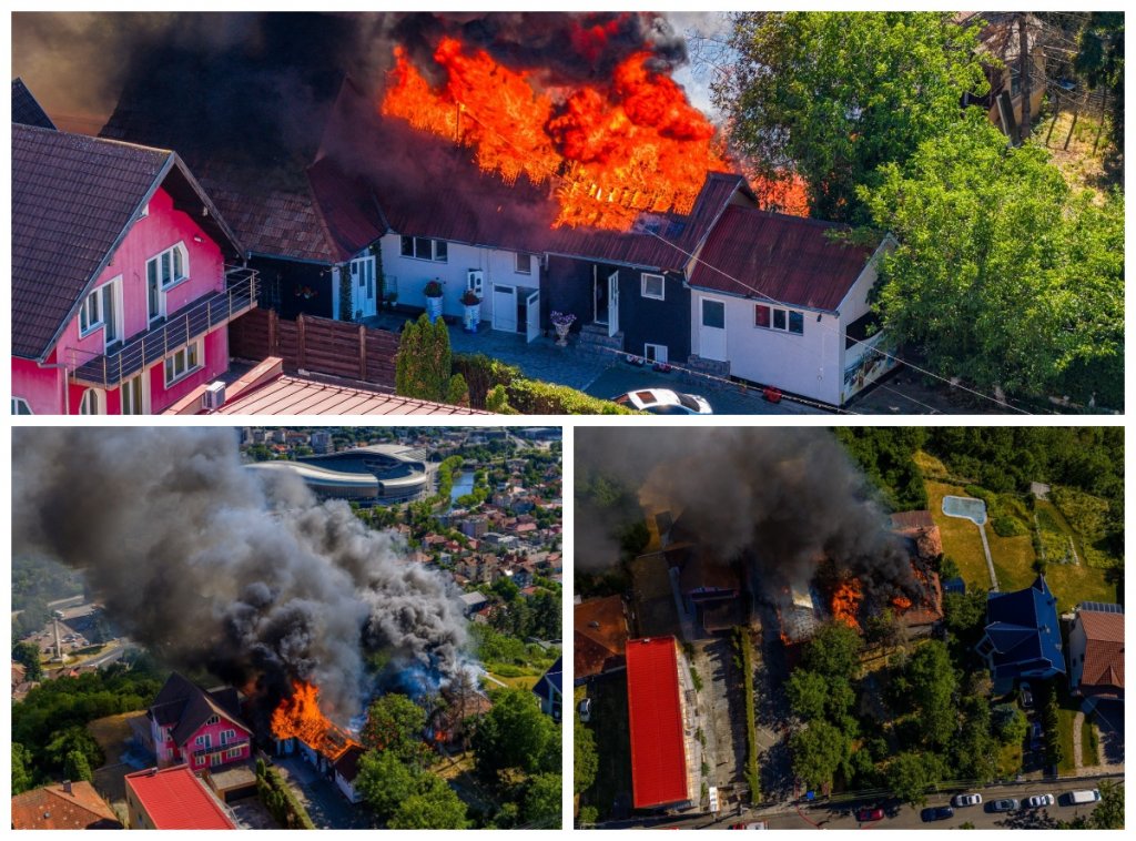 Bilanțul incendiului devastator din Cluj-Napoca: zeci de pompieri mobilizați, două locuințe distruse și un restaurant grav afectat. Ce spun polițiștii