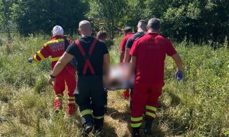 Cum a decurs interveniția pompierilor clujeni de sâmbătă, când două persoane au fost salvate dintr-un puț. A fost nevoie și de elicopterul SMURD