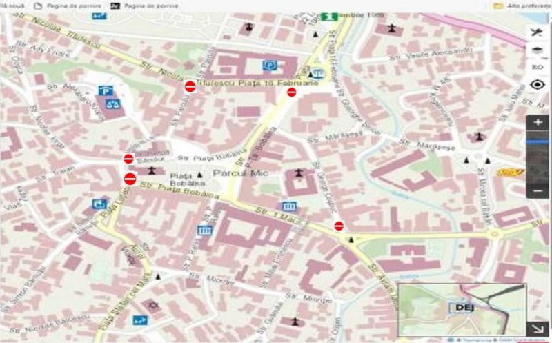 Restricții de circulație în zona centrală a Dejului, cu ocazia a trei evenimente