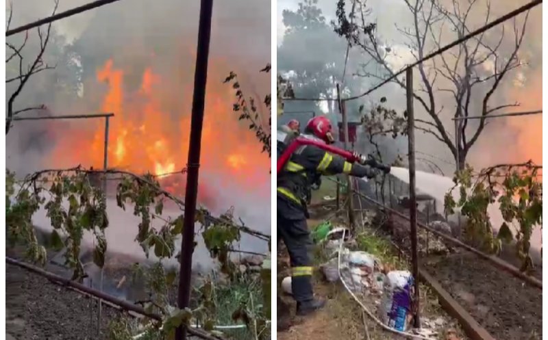 Incendiu pe o stradă din Cluj-Napoca. Pompierii au intervenit de urgență