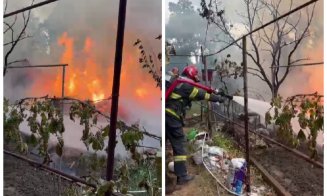 Incendiu pe o stradă din Cluj-Napoca. Pompierii au intervenit de urgență