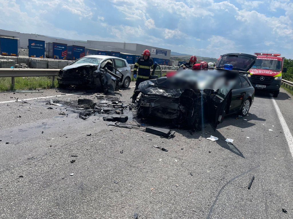 Accident devastator pe centura Vâlcele-Apahida: Trei victime transportate de urgență la spital. Trafic deviat pe rute alternative